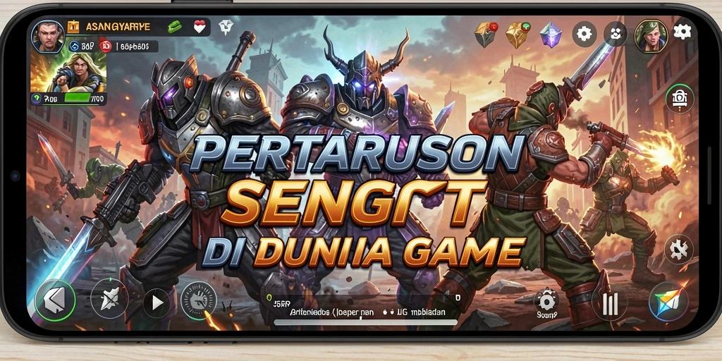 Screenshot gameplay pertarungan mendebarkan di 55RP.