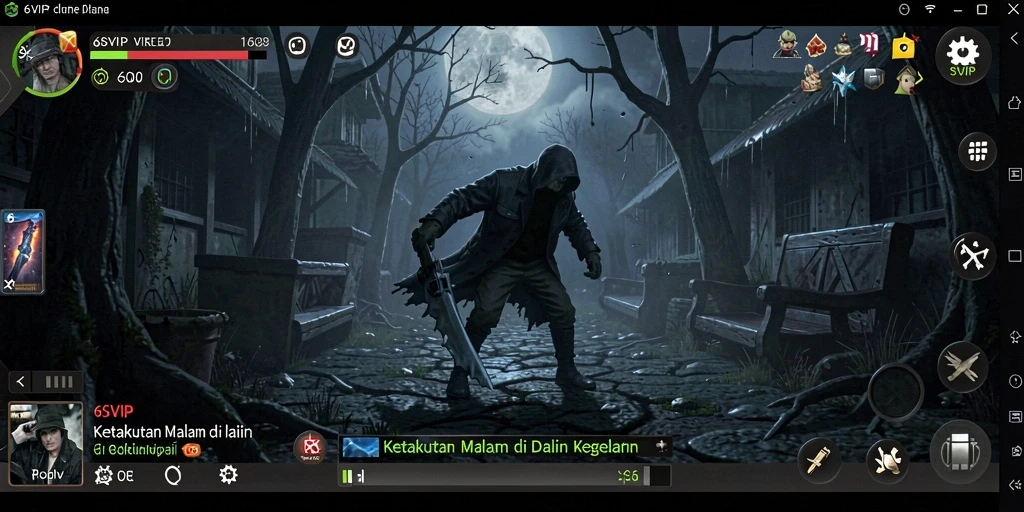 Gameplay seram yang menegangkan di dalam kegelapan.