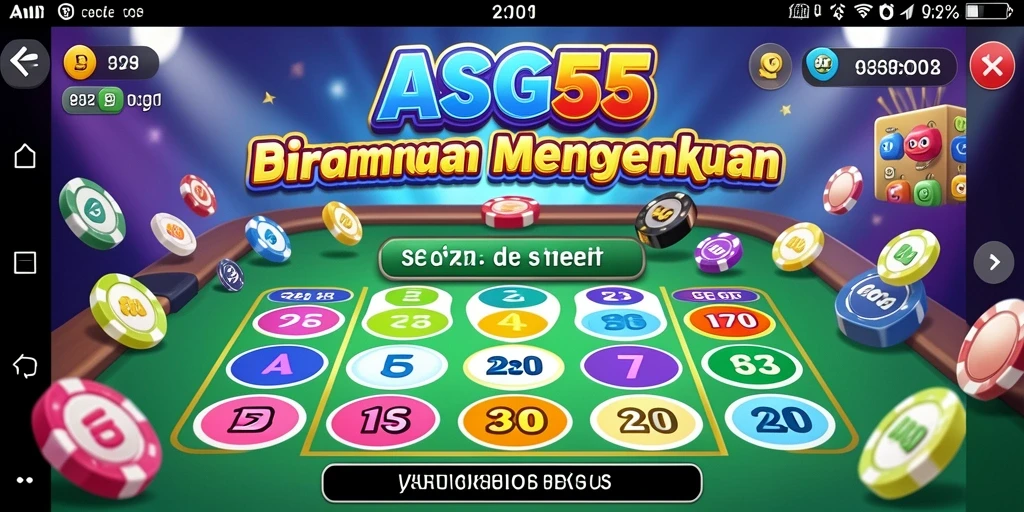 Screenshot gameplay ASG55 menampilkan suasana seru permainan Bingo.