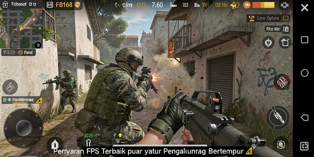 Gameplay FB168 yang intens dan mendebarkan dalam aksi FPS.
