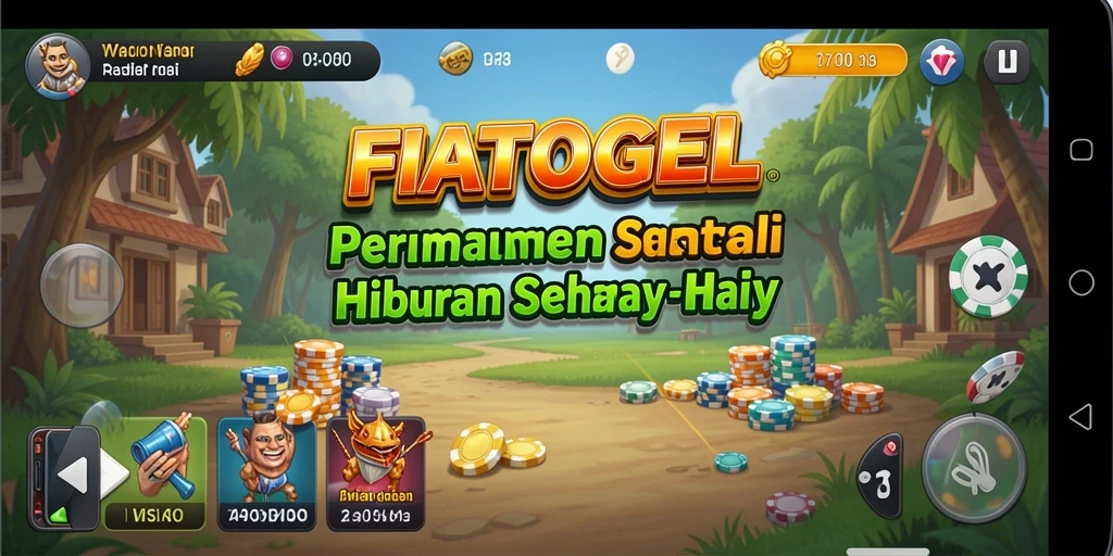 Screenshot utama FIATOGEL menampilkan gameplay yang mengasyikkan dan penuh warna.