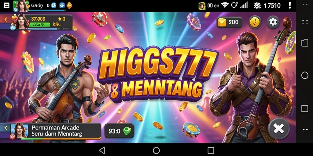 Screenshot HIGGS777 menampilkan serunya gameplay Arcade yang menegangkan.