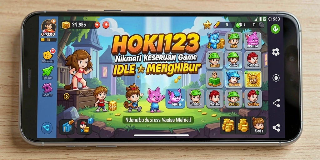 Tampilan gameplay HOKI123 dengan aktivitas pengumpulan sumber daya yang menarik.