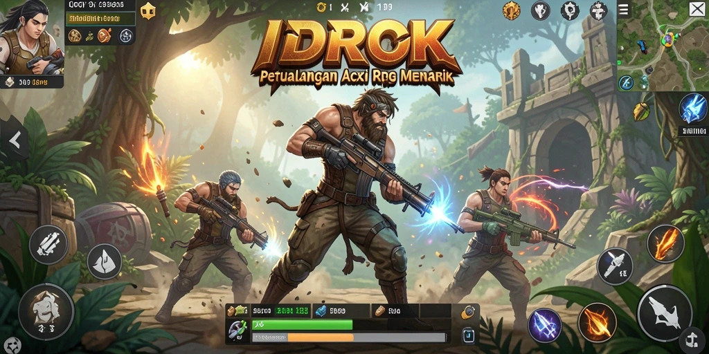Tampilan gameplay ARPG di IDROK yang menegangkan dan menarik.