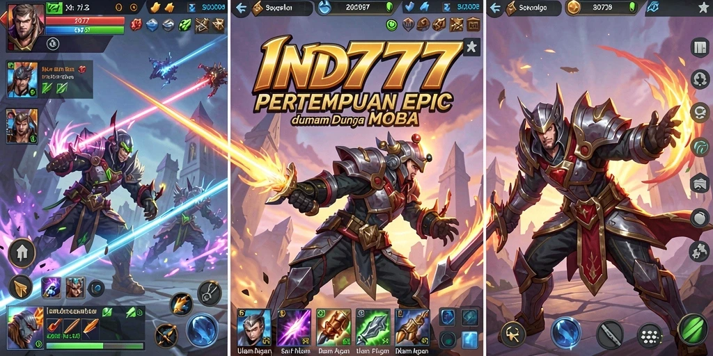 Tangkapan layar menampilkan aksi seru dalam game MOBA IND777.