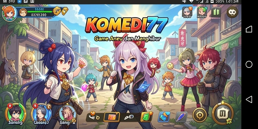 Tampilan gameplay seru dengan karakter Anime lucu.