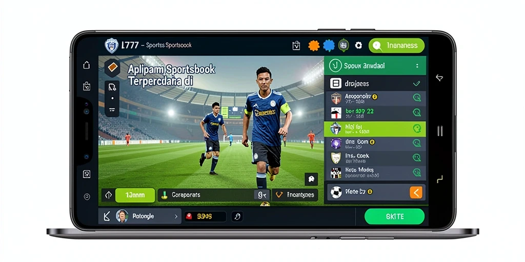 Screenshot utama L777 menampilkan tampilan antarmuka taruhan olahraga yang menarik.