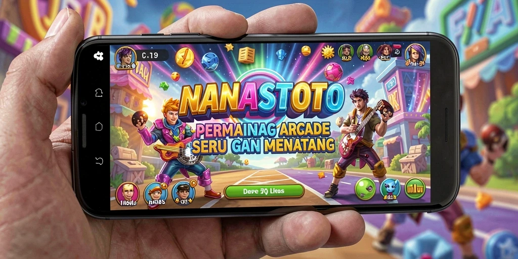 Tangkapan layar NANASTOTO menampilkan aksi seru dalam permainan Arcade.