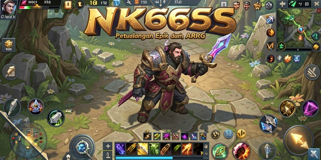 Screenshot gameplay NK666 menampilkan aksi seru dalam pertarungan ARPG.