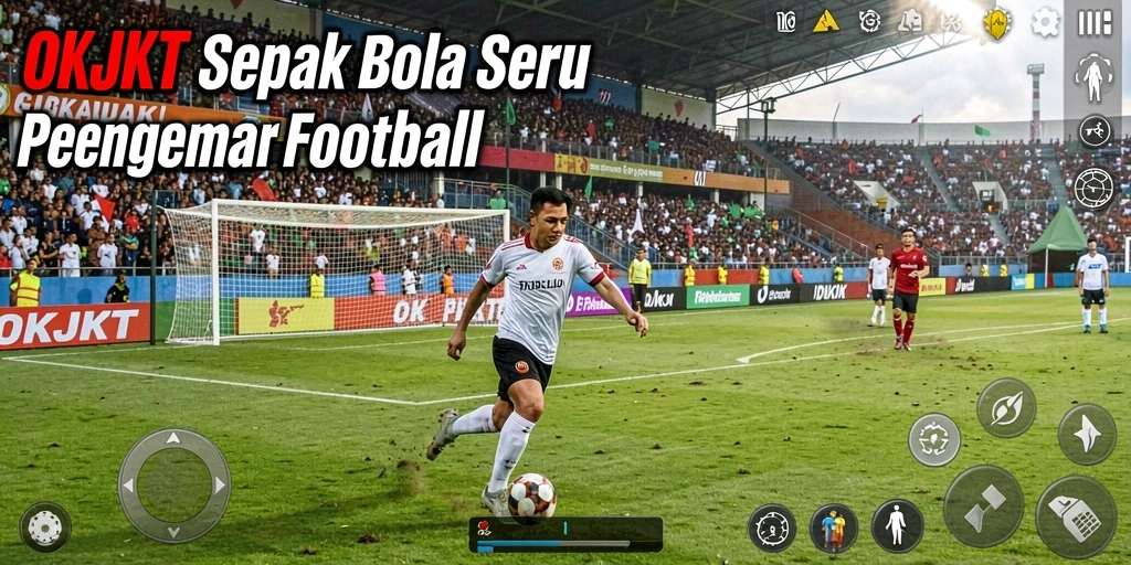 Tampilan menarik dalam gameplay sepak bola di OKJKT.