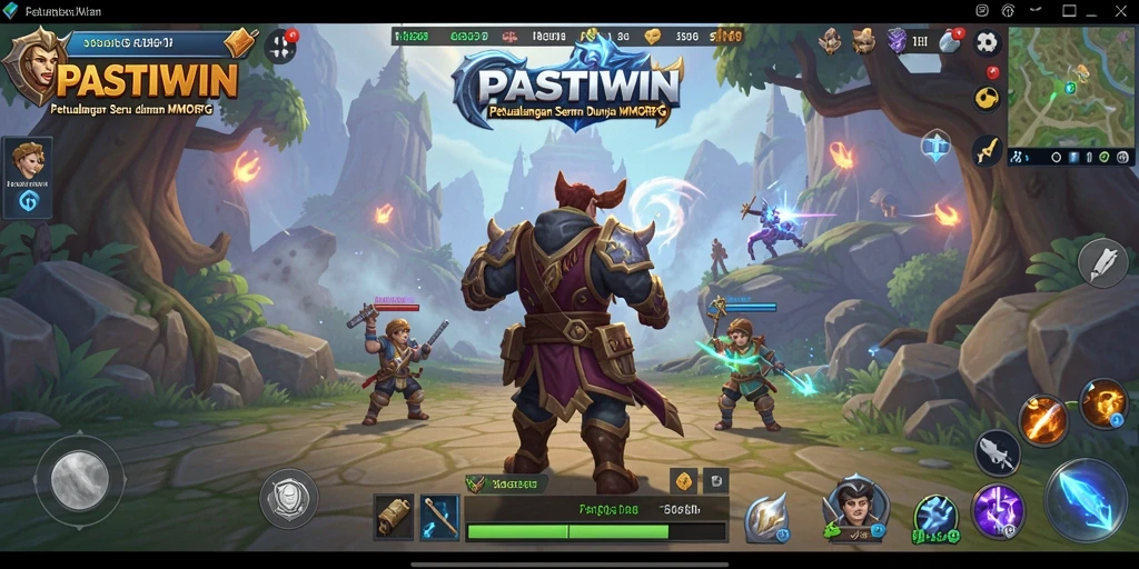 Tampilan gameplay yang memukau dari PASTIWIN dalam dunia MMORPG.