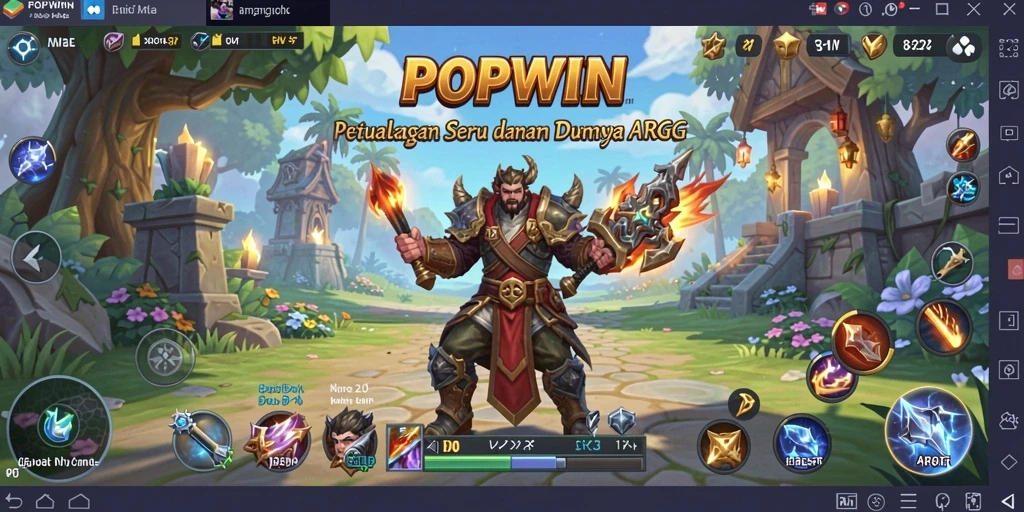 Screenshot menampilkan aksi seru dalam game ARPG POPWIN.