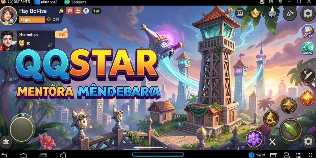 Menampilkan gameplay Tower Defense yang menarik dan strategis dalam QQSTAR.