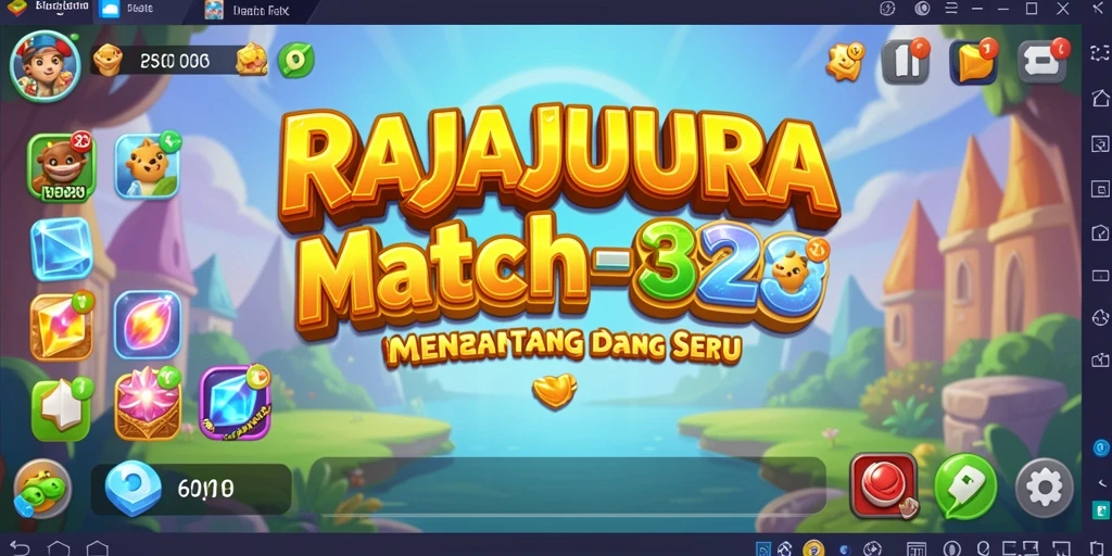 Tampilan gameplay menarik dari RAJAJUARA dengan aksi Match-3.