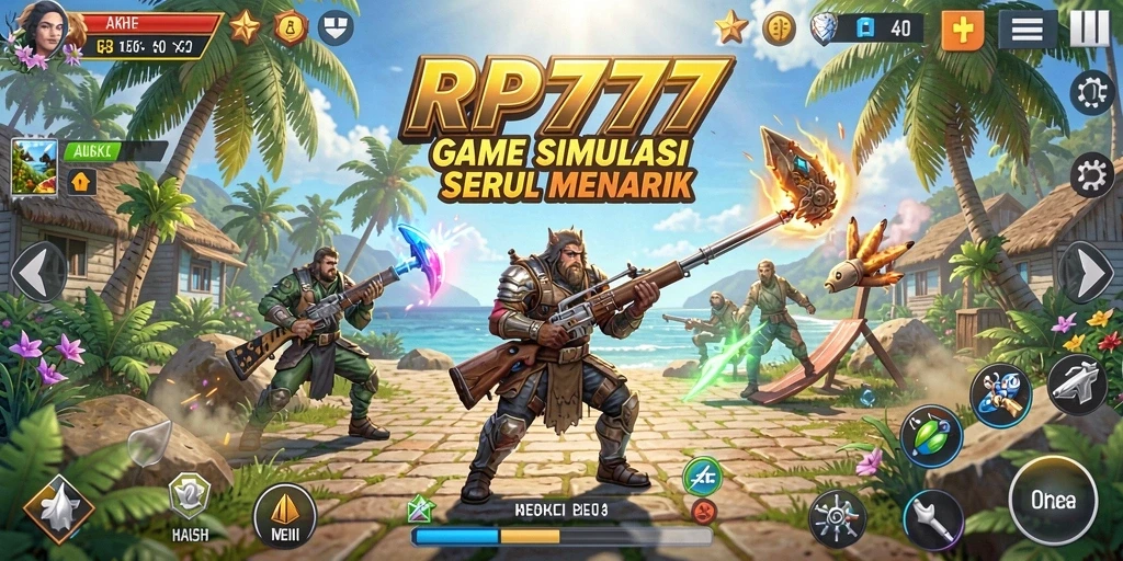 Tampilan gameplay RP777 yang menarik dan penuh warna.