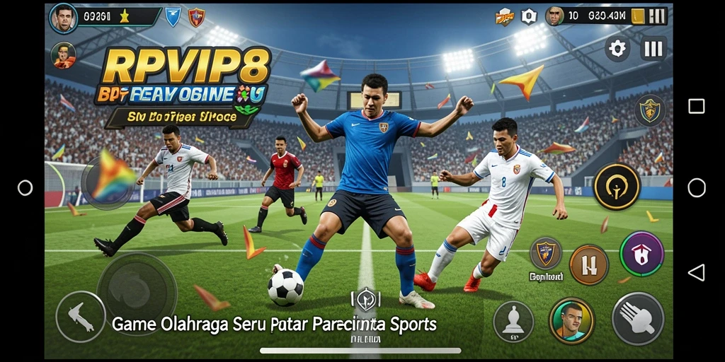 Screenshot RPVIP8 menampilkan aksi seru permainan olahraga.