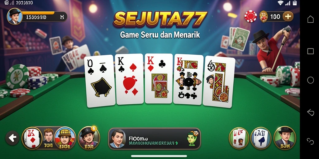 Tampilan screenshot gameplay domino yang menakjubkan di SEJUTA77.
