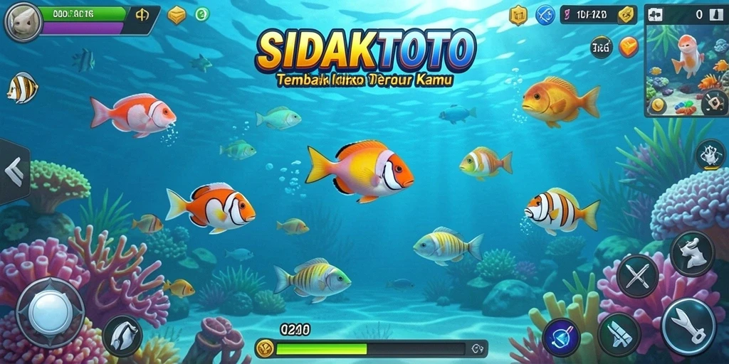 Screenshot gameplay Tembak Ikan yang seru di SIDAKTOTO.