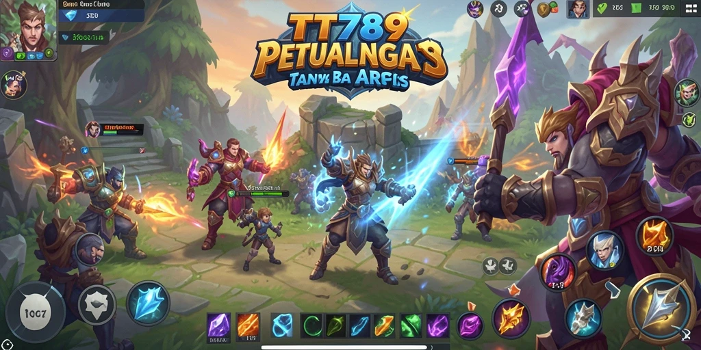 Screenshot utama TT789 menampilkan aksi seru dalam pertarungan ARPG.
