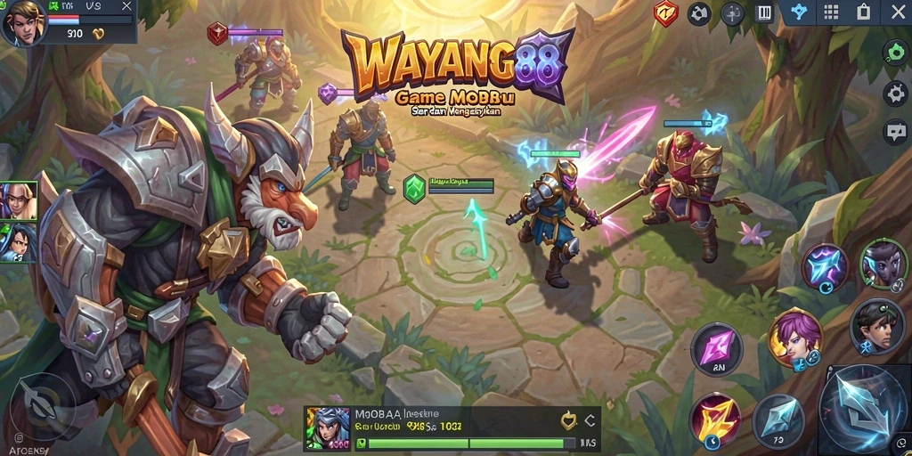 Tampilan gameplay seru dari WAYANG88 dengan karakter wayang.