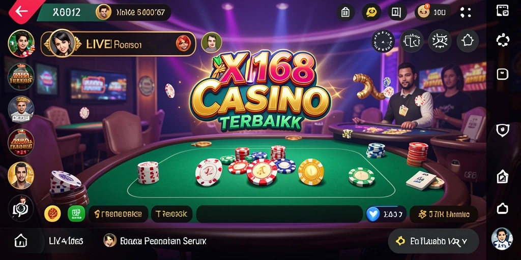 Tampilkan gameplay Live Casino yang seru dan interaktif di X168.