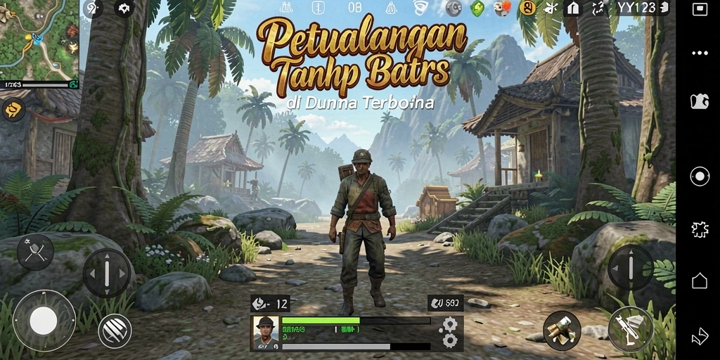Tampilan gameplay YY123 dengan petualangan seru di dunia terbuka.